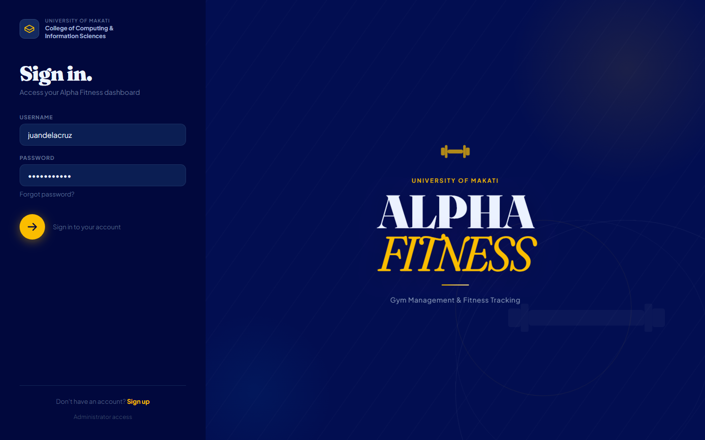 AlphaFitness gym management system preview
